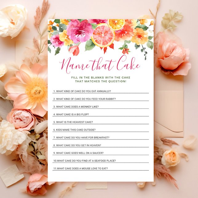 Papier Festive Fleurs Lumineuses Citrus Fête des mariées  (Créateur téléchargé)