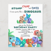 Papier Fête comme un Dinosaure Anniversaire Bébé (Devant)