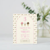 Papier Fête d'anniversaire Budge 3 Scoops of Fun 3 ans  (Debout devant)