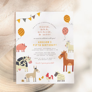 Papier Fête d'anniversaire Budget Coin Coin Ba Farm Anima