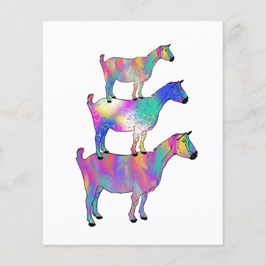 Papier Fête d'anniversaire colorée pour chèvres (Dos)