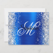 Papier Fête d'anniversaire de 50 ans paillettes argentées (Dos)