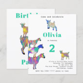 Papier Fête d'anniversaire de chèvre mignonne (Devant / Derrière)