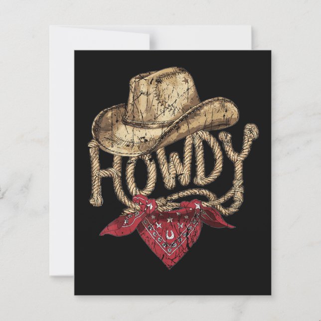 Papier Fête d'anniversaire de cow-boy occidental (Devant)