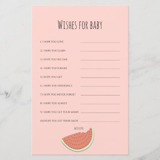 Papier Fête d'anniversaire de la pastèque (Devant)