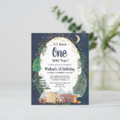 Papier Fête d'anniversaire des animaux de la forêt sauvag (Debout devant)