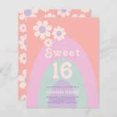 Papier Fête d'anniversaire rétro 16 ans (Devant / Derrière)