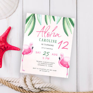 Papier Fête d'anniversaire tropicale Flamingo pour enfant