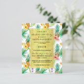 Papier Fête de Bachelorette Économique Ananas et Hibiscus (Debout devant)
