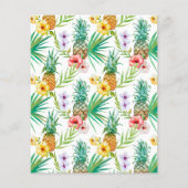 Papier Fête de Bachelorette Économique Ananas et Hibiscus (Dos)