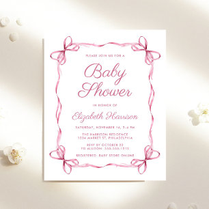Papier Fête de bébé fille rose Coquette Budget
