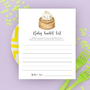 Papier Fête de bébé l'enfant pékinois Liste de seau de bé