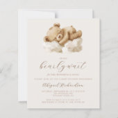 Papier Fête de bébé ours en peluche aquarelle neutre Budg (Devant)