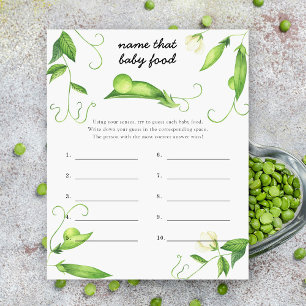 Papier Fête de bébé petit pois - Nommez la nourriture pou
