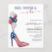 Papier Fête de Fiançailles 4 juillet Rouge blanc Bleu (Devant)