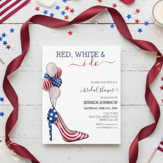 Papier Fête de Fiançailles 4 juillet Rouge blanc Bleu