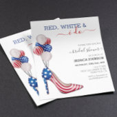 Papier Fête de Fiançailles 4 juillet Rouge blanc Bleu