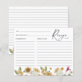 Papier Fête de Fiançailles aux Champs de Tournesols (Devant / Derrière)