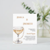 Papier Fête de Fiançailles Perles Prosecco (Debout devant)