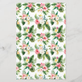 Papier Fête de fiançailles tropicale au style aquarelle d (Dos)