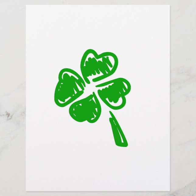 Papier Fête de la Saint Patrick au charme vert (Devant)