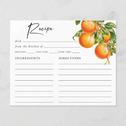 Papier Fête de mariage Citron Oranges d'été Citronnade (Devant)