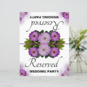 Papier Fête de mariage pliable réservée Purple Floral (Debout devant)