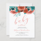 Papier Fête de naissance de bébé de budget Fleur corail s (Devant)