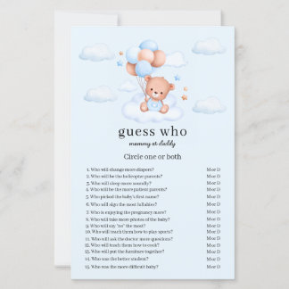 Papier Fête de naissance Ourson Bleu Garçon