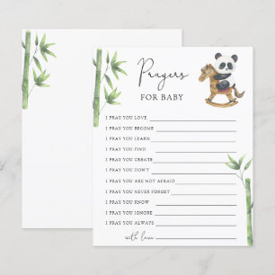 Papier Fête de naissance ourson panda Prières pour bébé
