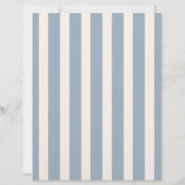 Papier Fête de Naissance Rayures Bleues Prédictions/Conse (Dos)