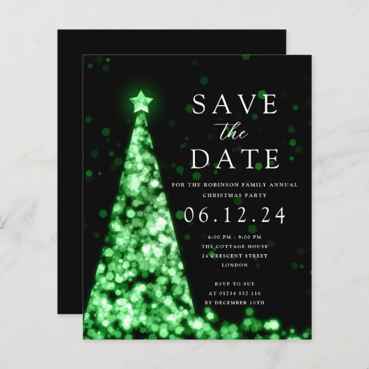 Papier Fête de Noël Enregistrer l'arbre de la date Invita (Devant / Derrière)