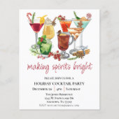 Papier Fête de Noël Making Spirits Bright Cocktail Party (Devant)