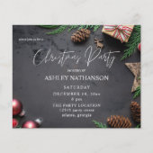 Papier Fête de Noël rustique Renne & Pin Budget (Devant)