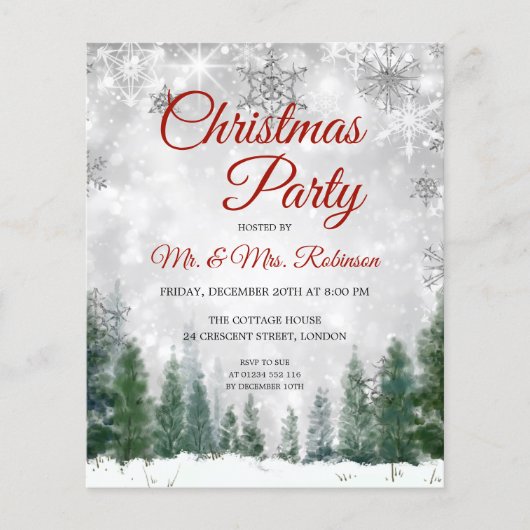 Papier Fête de Noël Silver Winter Wonderland (Devant)