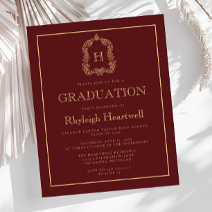 Papier Fête de remise de diplômes Budget Bourgogne Gold C