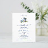 Papier Fête de thé pour baby shower Budget Blue Hydrangea (Debout devant)