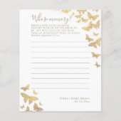 Papier Fête des mariées à papillon d'or dont le jeu de mé (Devant)