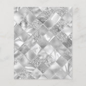 Papier Fête des mariées argent moderne budget invitation (Dos)