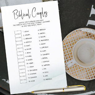 Papier Fête des mariées Biblique Couples Jeu Lave verte
