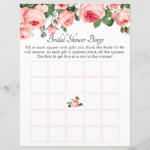 Papier Fête des mariées Bingo Blushing Rose rose