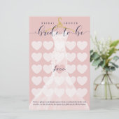 Papier Fête des mariées Bingo Chic Mariage Robe Douche Je (Debout devant)