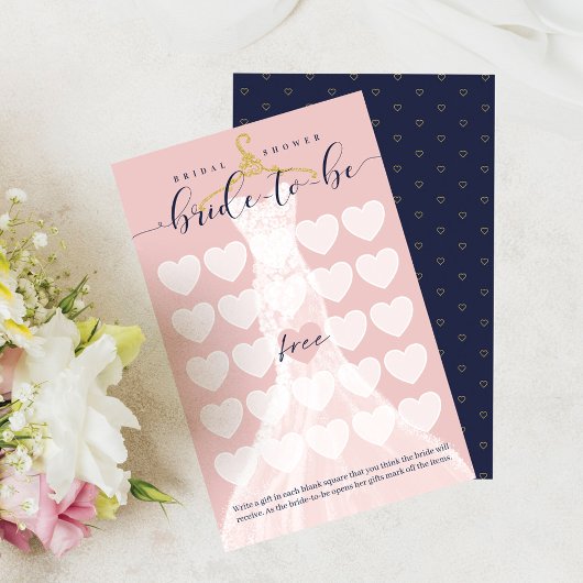 Papier Fête des mariées Bingo Chic Mariage Robe Douche Je