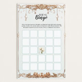 Papier Fête des mariées Bingo Game Card Perles Prosecco
