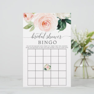 Papier Fête des mariées Bingo Jeu Blushing Blooms
