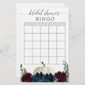 Papier Fête des mariées Bingo Jeu Citrouille de la marine (Devant / Derrière)