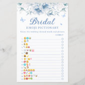 Papier Fête des mariées Bleu Blanc Emoji jeu de pictionna (Devant)