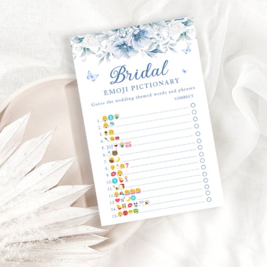 Papier Fête des mariées Bleu Blanc Emoji jeu de pictionna