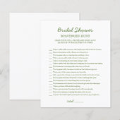 Papier Fête des mariées Blue Scavenger Chasse (Devant / Derrière)