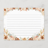 Papier Fête des mariées Boho Rustic Fall Flowers (Dos)